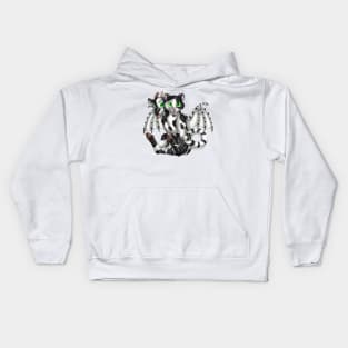 Chimera Cubs: Black Bicolor Tabby Kids Hoodie